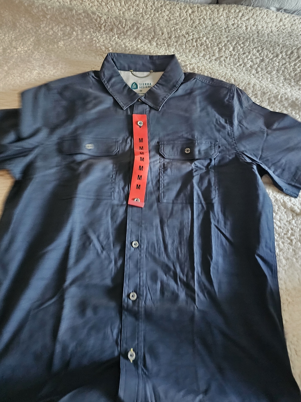 Sierra Ridge Navy Short-Sleeve Button-Down Shirt